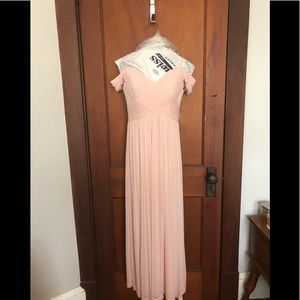 Pink chiffon bridesmaid dress